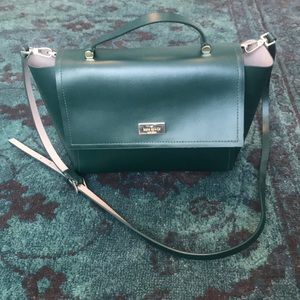 Kate Spade Hunter Green Leather Satchel Purse
